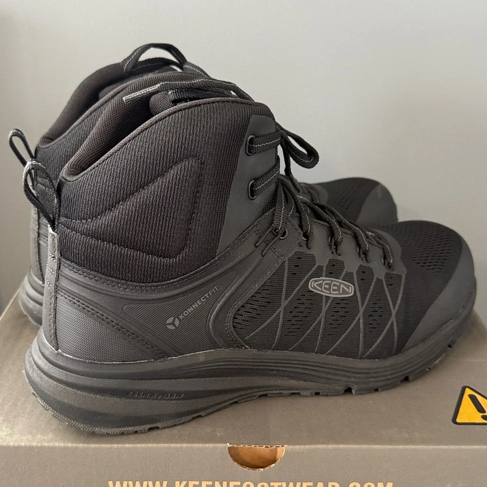 KEEN men vista energy carbon toe boots - medium‎ in black/raven Size 12EE